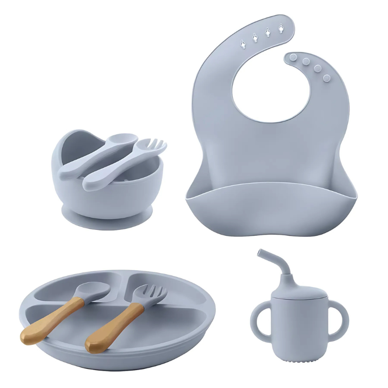 8-Piece Baby Feeding Set- Soft and Stylish