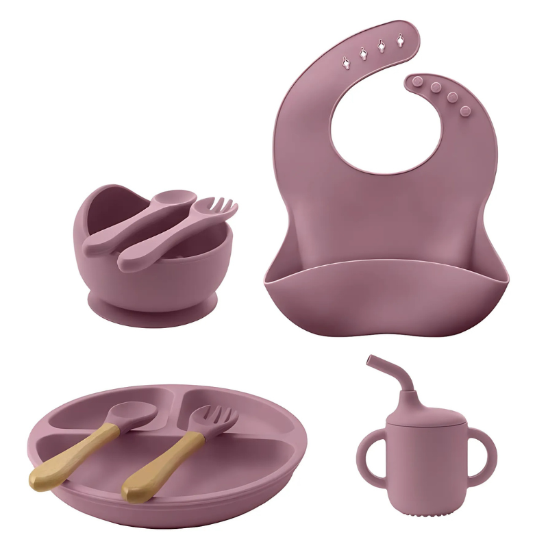 8-Piece Baby Feeding Set- Soft and Stylish