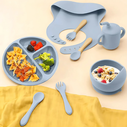 8-Piece Baby Feeding Set- Soft and Stylish
