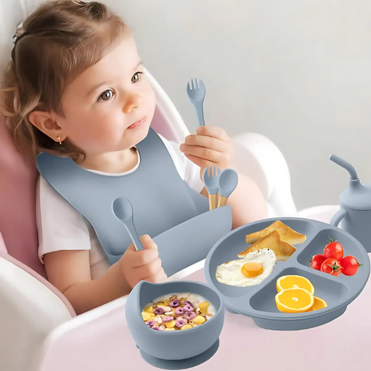 8-Piece Baby Feeding Set- Soft and Stylish
