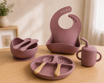 8-Piece Baby Feeding Set- Soft and Stylish